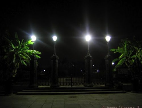 Night Lights Around Jackson Square New Orleans