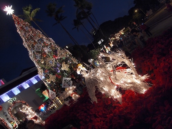 Christmas at Honolulu Hale - Big Tree and Reindeer