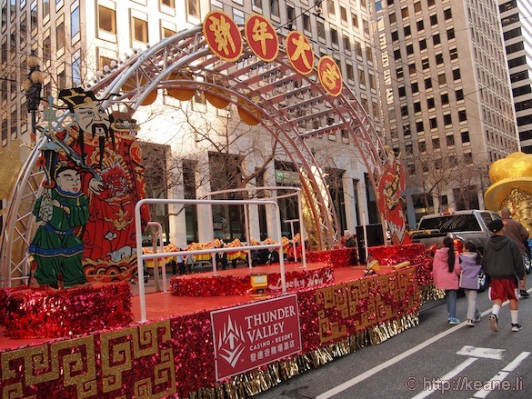 Thunder Valley Casino Chinese New Year parade float in San Francisco