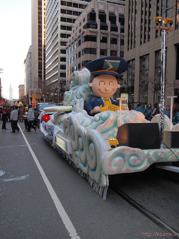 Cathay Pacific Chinese New Year parade float in San Francisco