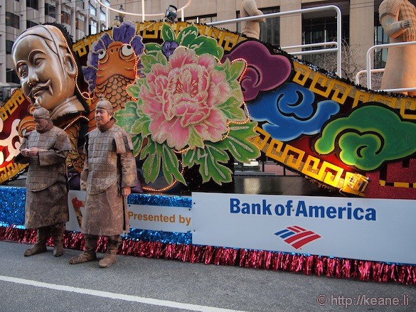 Bank of America Chinese New Year parade float in San Francisco