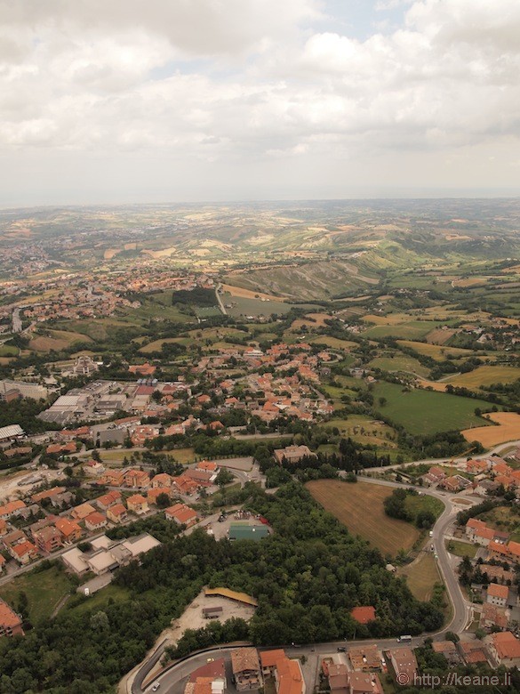 View from the top of Guaita Castle in San Marino