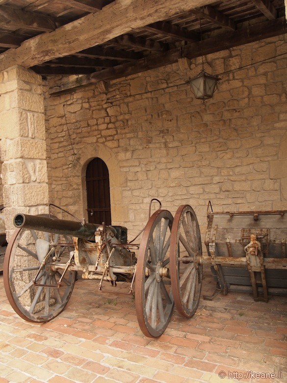 Canon in Courtyard inside Guaita Castle in San Marino