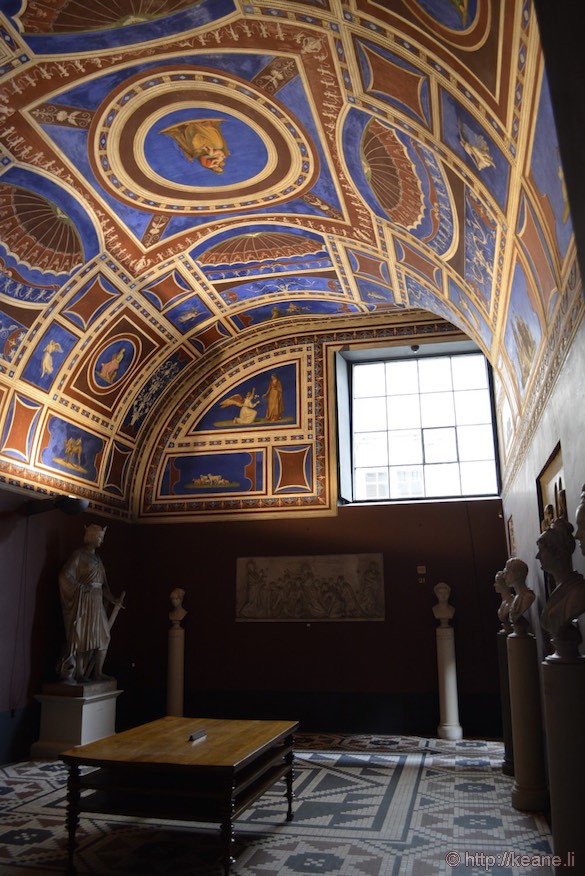 Ceiling and Statue in Thorvaldsens Museum