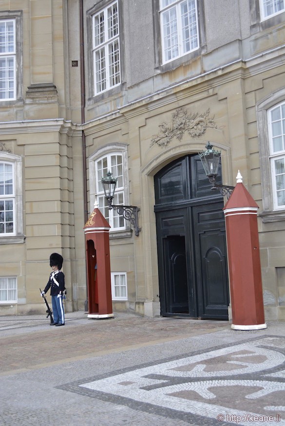 Royal Guard at Amalienborg Palace in Denmark