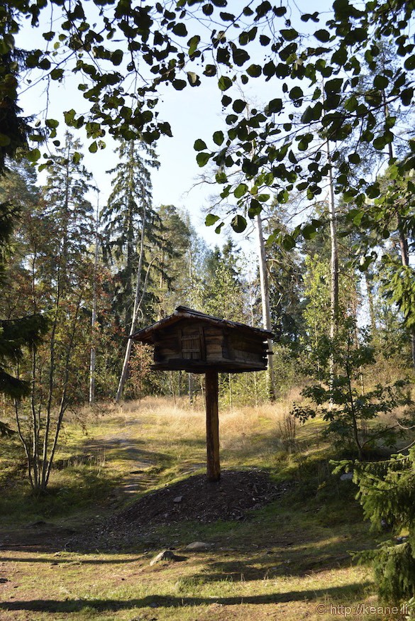 Tree-storehouse at the Seurasaari Open-Air Museum in Helsinki