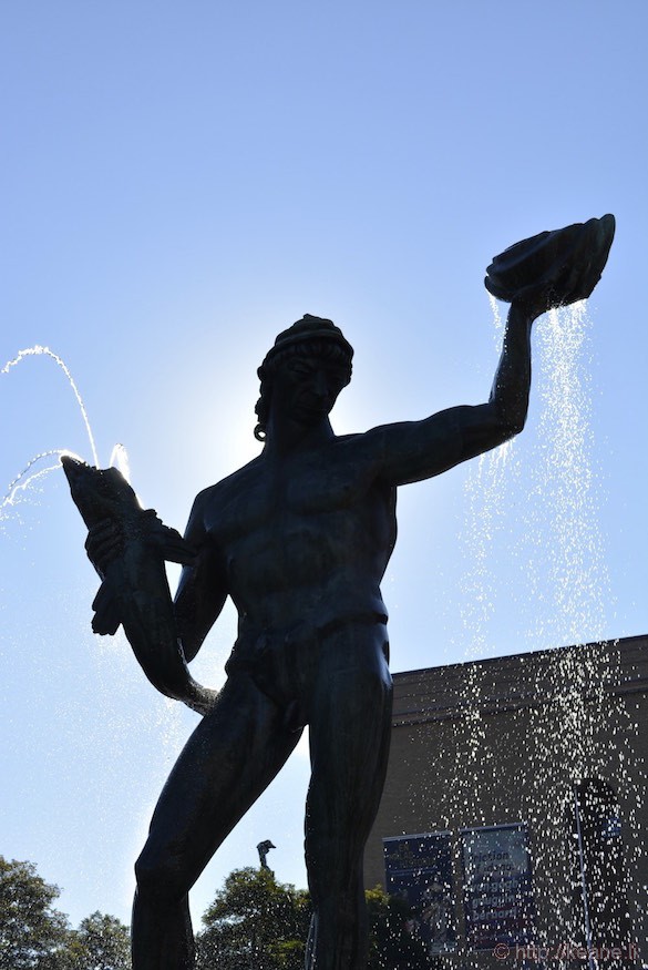 Poseidon Statue in Downtown Gothenburg