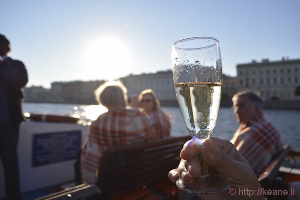 Sparkling Wine on St. Petersburg Boat Ride