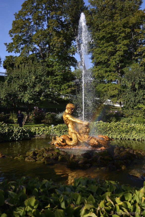 Fountain in Peterhof Palace Gardens