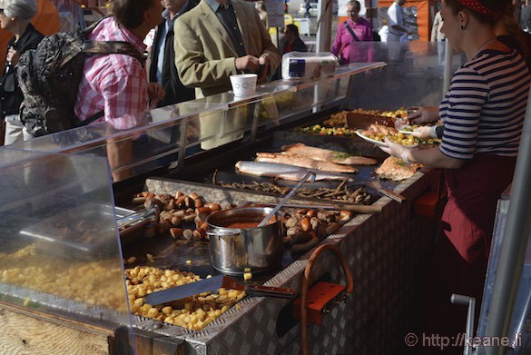 Grilled Meat and Seafood at Market Square in Helsinki