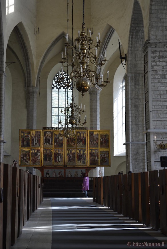 Inside St. Nicholas' Church in Tallinn