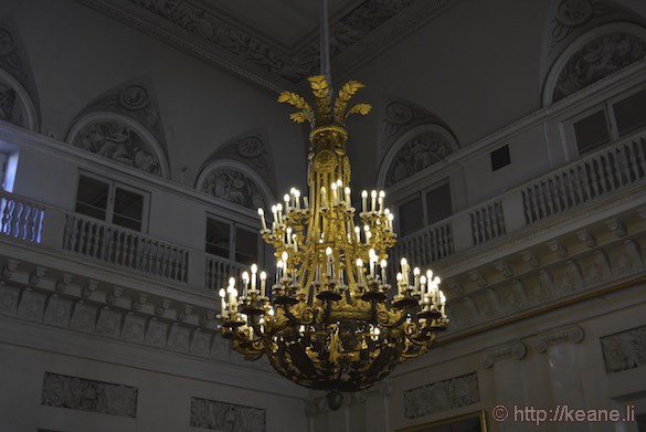 Chandelier in the Peterhof Palace