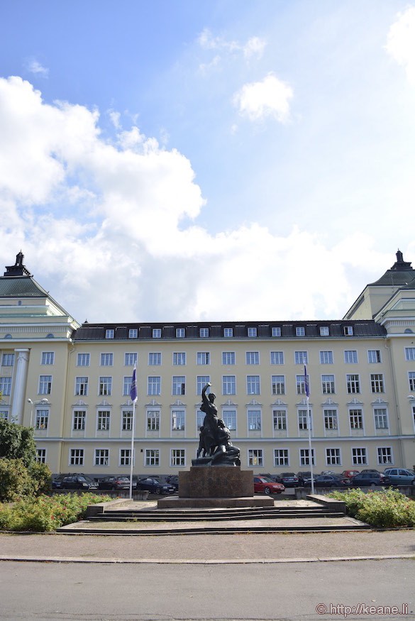 Tallinn Government Building and Statue