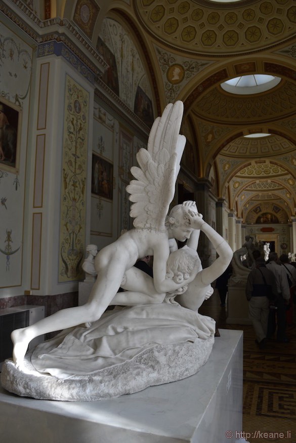 Psyche Revived by Cupid's Kiss by Antonio Canova in the Hermitage