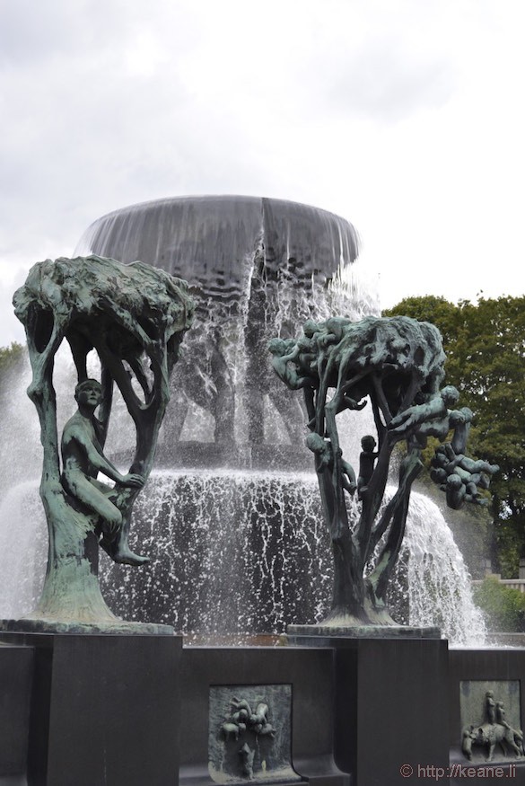 Gustav Vigeland Fountain in Frogner Park in Oslo