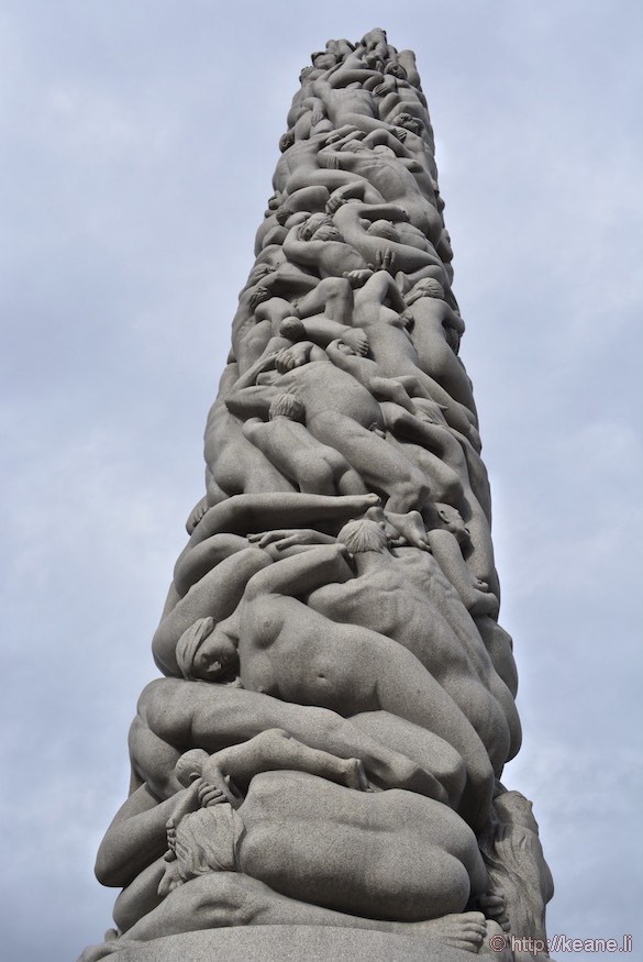 Gustav Vigeland Column in Frogner Park in Oslo