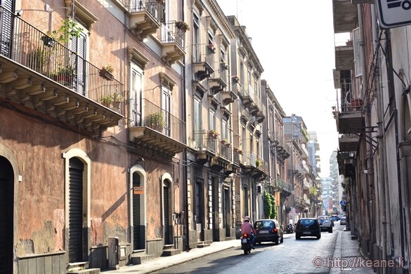 Via Etnea in Catania at Sunset