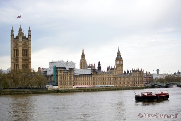 Palace of Westminster and Big Ben in London