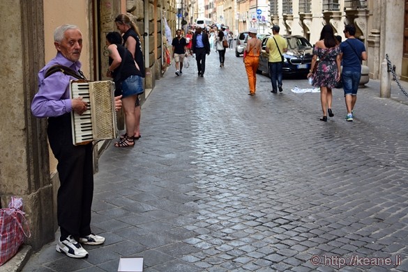 Accordion Player in Rome's Centro Storico