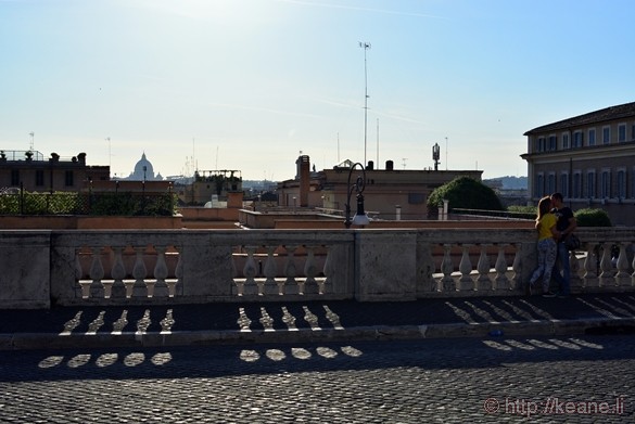 Couple Kissing in the Piazza del Quirinale