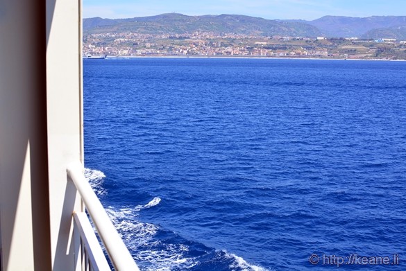 Train Boarding Ferry to Cross the Strait of Messina from Sicily to Mainland Italy