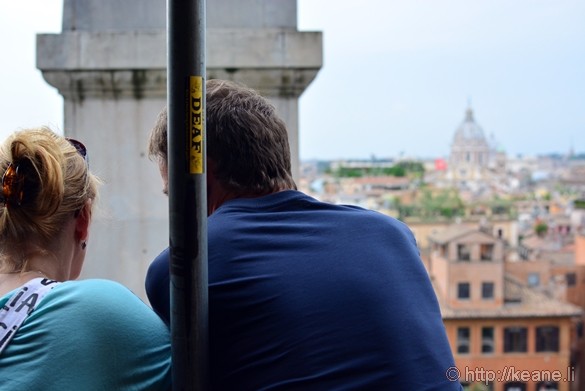 Couple at the Entrance to the Chiesa Santissima Trinità  dei Monti