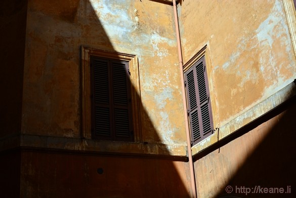 Light Against Roman Building