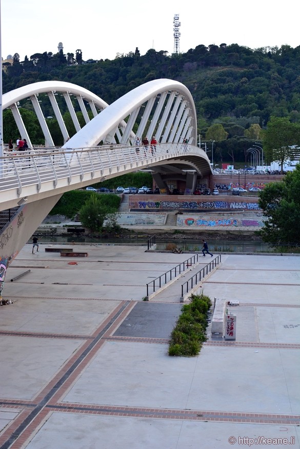 Ponte Duca d'Aosta and Skateboarders