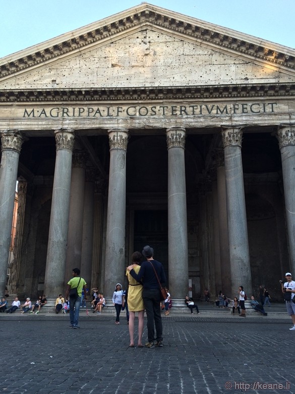 Couple in Front of the Pantheon in Rome