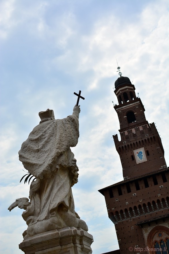 Castello Sforzesco Sculpture and Tower