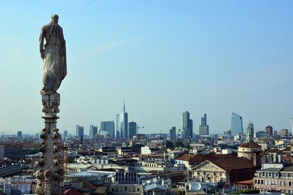 View of Milan from the Terrazze del Duomo