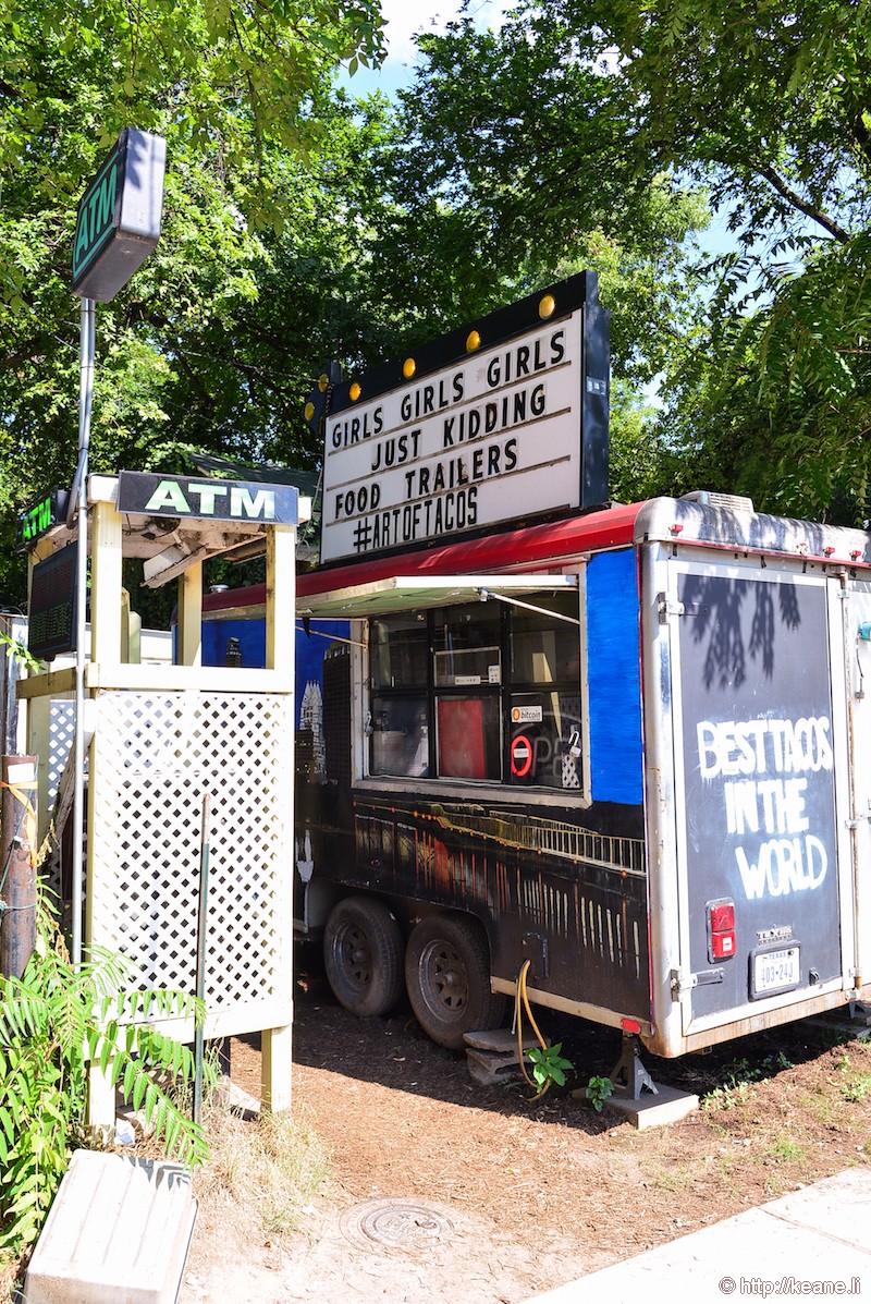 Food Truck Along Rainey Street in Austin