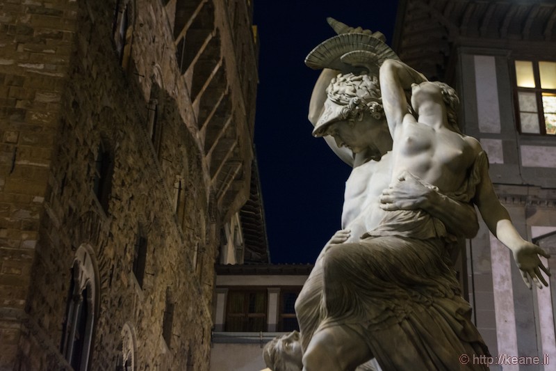 The Rape of Polyxena Statue in the Loggia dei Lanzi