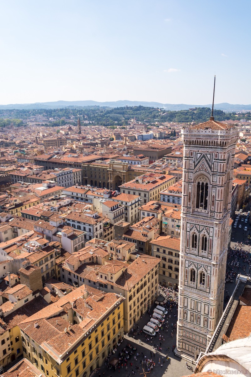 View from the Top of the Florence Duomo, Campanile