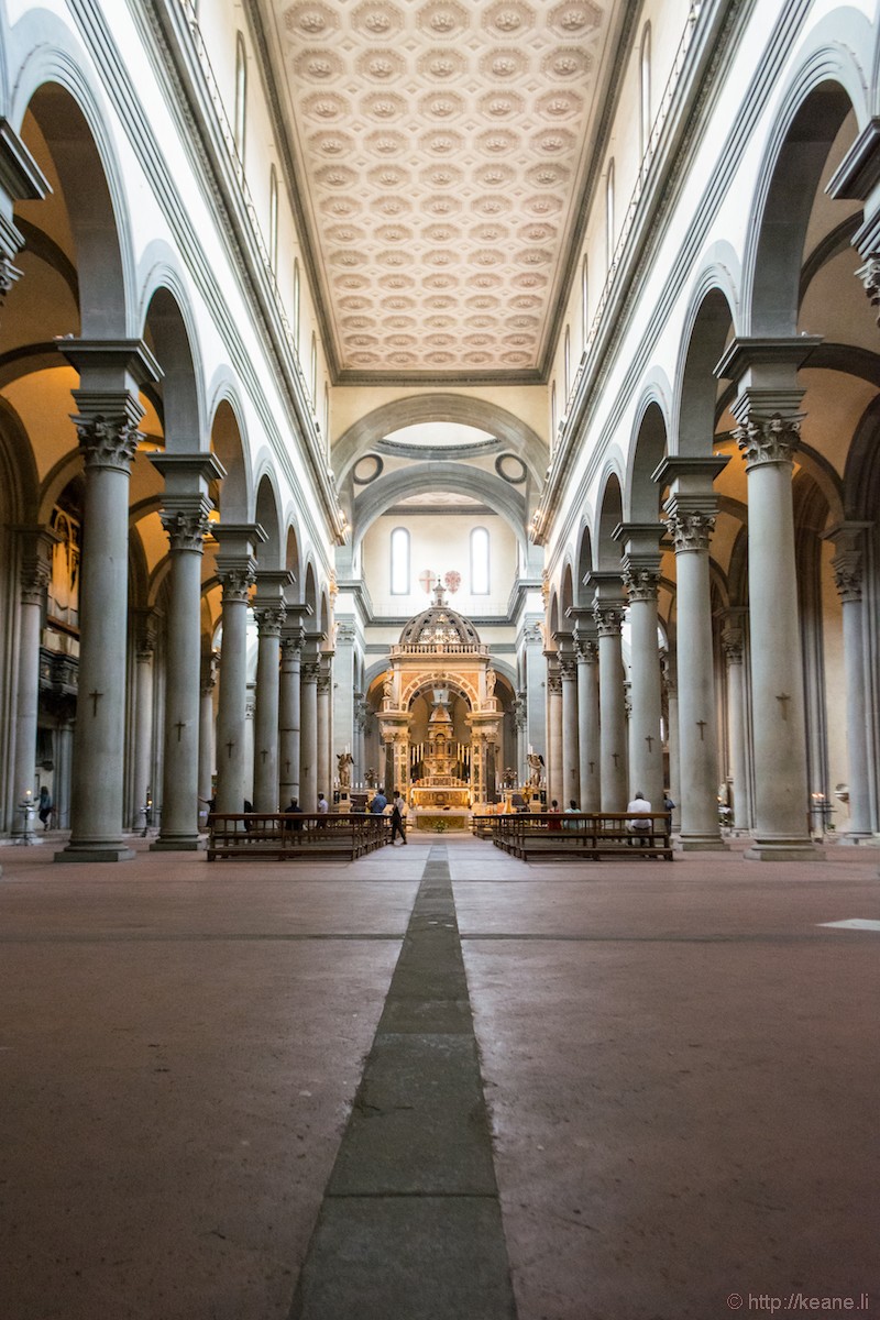 Inside the Basilica di Santo Spirito