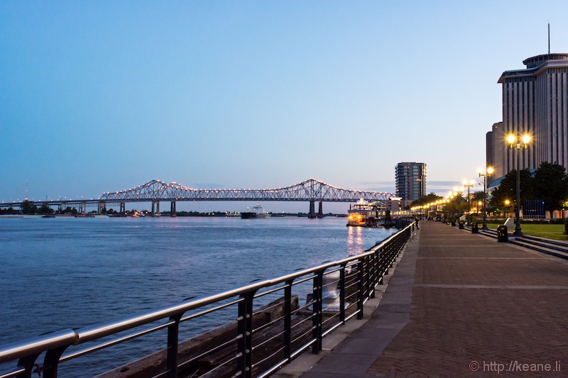 New Orleans Waterfront and the Crescent City Connection Bridge