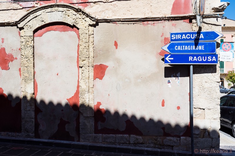 Sicily Street Signs in Palazzolo Acreide