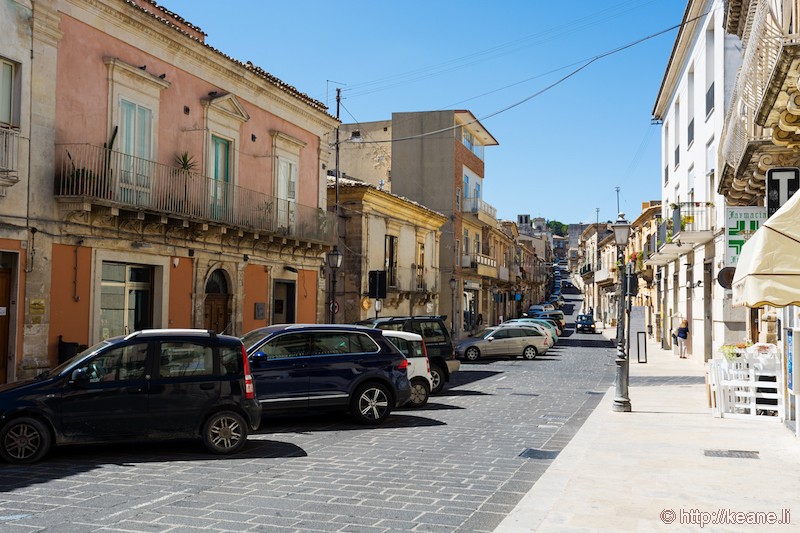 Corso Vittorio Emanuele in Palazzolo Acreide