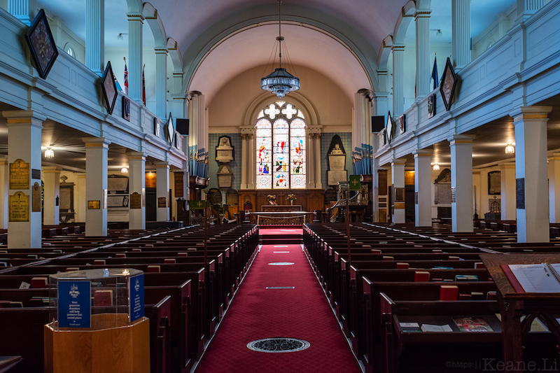 Inside St. Paul's Anglican Church in Halifax